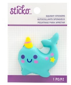 Squishy Sticker – narwhal – Sticko