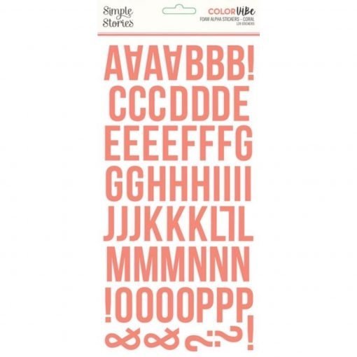 Stickers de Letras – coral – Color Vibe