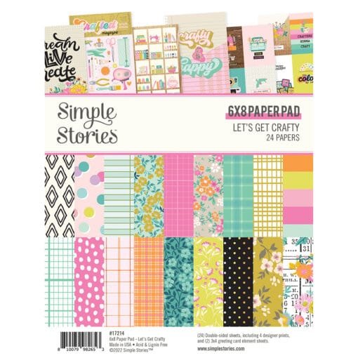 Block de Papeles 6 x 8 - Paper Pad - Let's Get Crafty