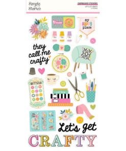 Chipboard Stickers - Let's Get Crafty - Simple Stories