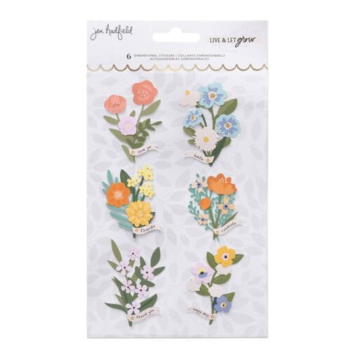 Layered Stickers - Flores - Live and Let Grow - Jen Hadfield