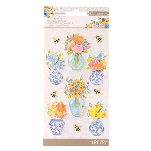 Stickers - Floral Vases - Antique Garden - K and Company - American Crafts