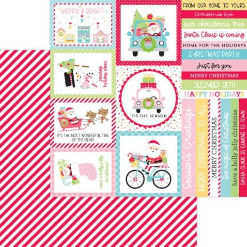 Papel 12x12 - Peppermint Place - Candy Cane Lane