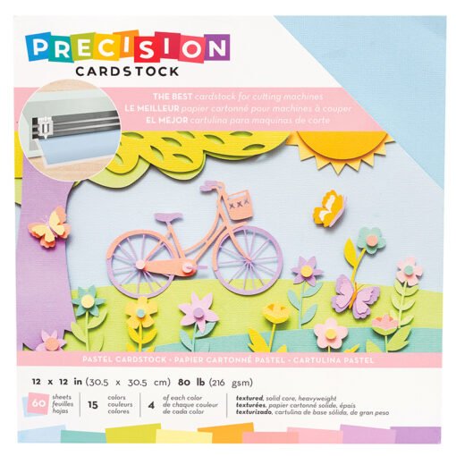 Papeles 12x12 - Precision Cardstock - Pasteles - Textura - American Crafts