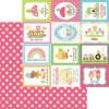 Papel 12x12 - Ladybug Picnic - Over the Rainbow