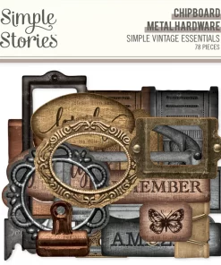 Chipboard - Metal Hardware - Simple Vintage Essentials