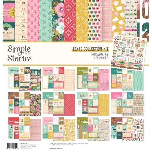 Kit de Papeles 12x12 - Noteworthy - Simple Stories