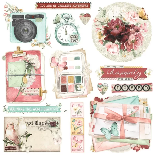 Chipboard Clusters - Simple Vintage Love Story - Image 2