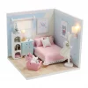 Set Cama Rosa - Miniaturas - DIY Dollhouse