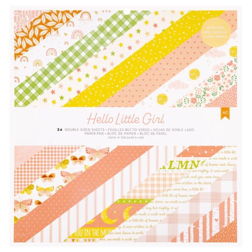 Block 12x12 - Hello Little Girl - Bebé - American Crafts