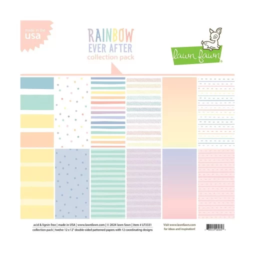 Kit de Papeles 12x12 - Rainbow Ever After - Lawn Fawn