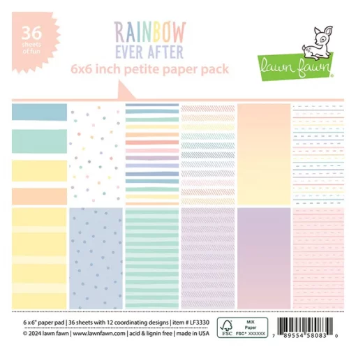 Block 6x6 - Rainbow Ever After - Lawn Fawn