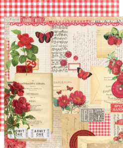 Papel 12x12 - Rojo - Simple Vintage Essentials Color Palette