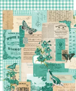 Papel 12x12 - Turquesa - Simple Vintage Essentials Color Palette