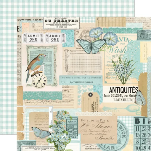 Papel 12x12 - Celeste - Simple Vintage Essentials Color Palette