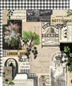 Papel 12x12 - Negro - Simple Vintage Essentials Color Palette