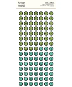 Foam Stickers - Type Keys - Cool - Simple Vintage Essentials Color Palette