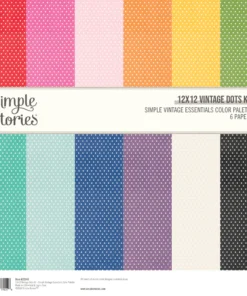 Kit de Papeles 12x12 - Dots - Simple Vintagge Essentials Color Palette