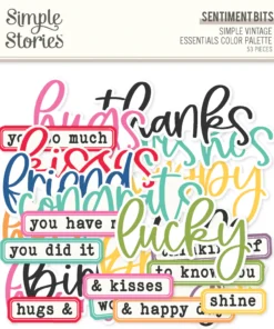 Sentiment Bits and Pieces - Frases - Simple Vintage Essentials Color Palette