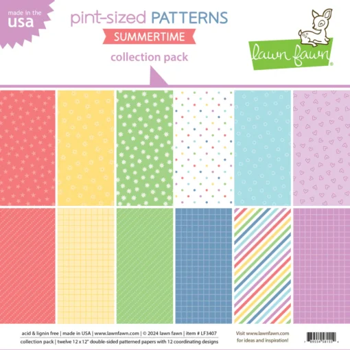 Kit de Papeles 12x12 - Pint-Sized Patterns Summertime - Lawn Fawn