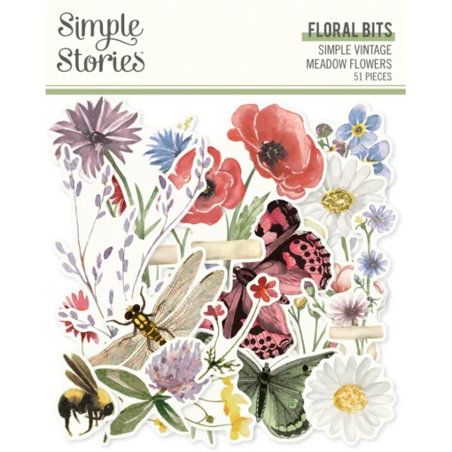 Floral Bits and Pieces - Simple Vintage Meadow Flowers