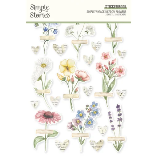 Sticker Book - Simple Vintage Meadow Flowers