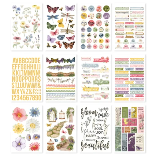 Sticker Book - Simple Vintage Meadow Flowers - Image 2