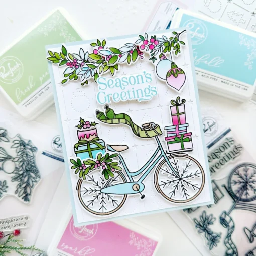 Set de Sello y Troquel - Holiday Bicycle - Pinkfresh - Image 6