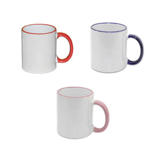 Taza para Sublimación - Borde y Agarradera de Color