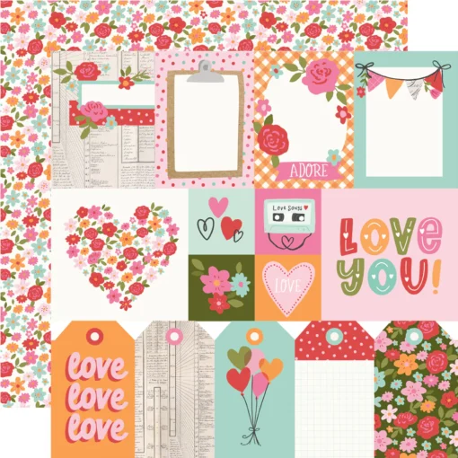 Papel 12x12 - Heartstrings Elements