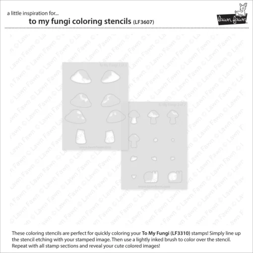 Set de Sello, Troquel y Stencil - To My Fungi - Lawn Fawn - Image 7