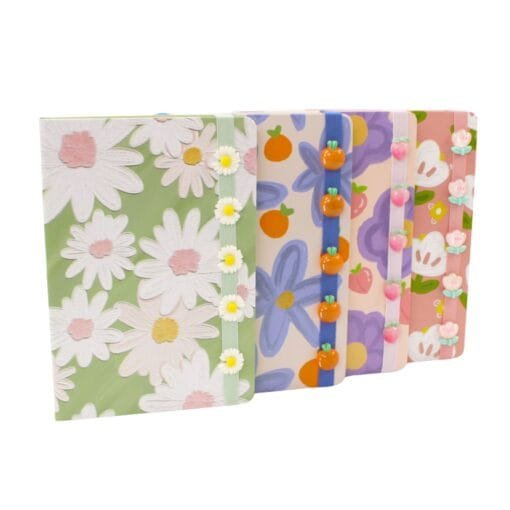 Libretas - Frutas y Flores - 4 estilos - Hojas Rayadas - Image 2