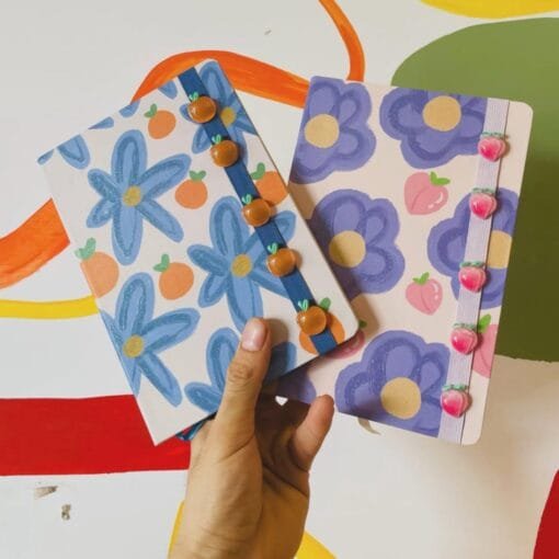 Libretas - Frutas y Flores - 4 estilos - Hojas Rayadas - Image 3