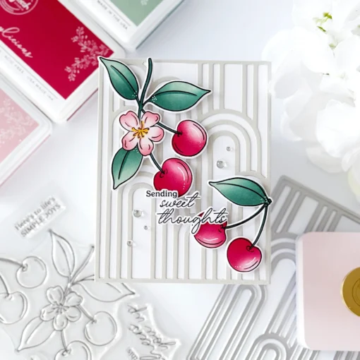 Set de Sello, Troquel y Stenciles - Cherry Bliss - Pinkfresh - Image 2