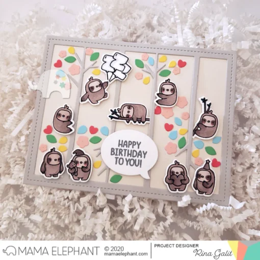 Set de Sello y Troquel - Little Sloth Agenda - Mama Elephant - Image 3