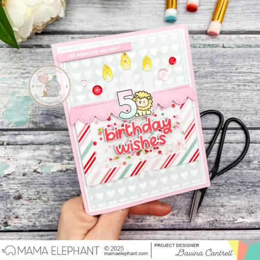 Troquel - Pastel Porta Tarjeta de Regalo - Mama Elephant - Image 2