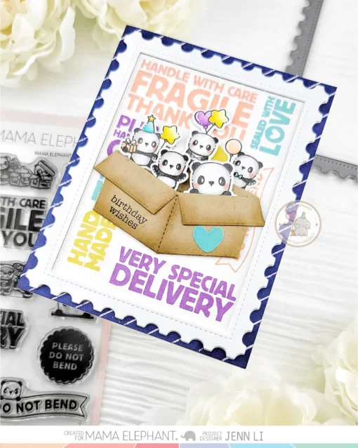 Set de Sello y Troquel - Handle With Care - Mama Elephant - Image 3