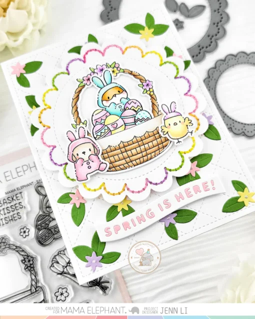 Set de Sello y Troquel - Basket of Goodies - Mama Elephant - Image 5