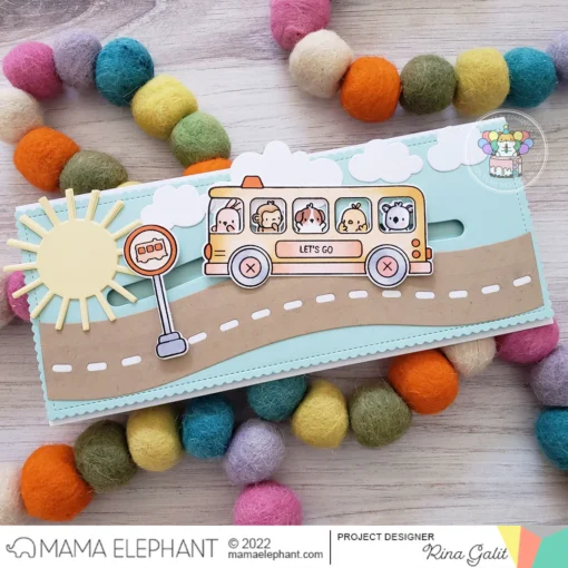 Set de Sello y Troquel - Little Agenda Bus - Mama Elephant - Image 6