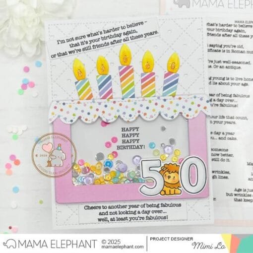 Troquel - Pastel Porta Tarjeta de Regalo - Mama Elephant - Image 5