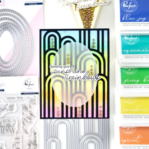 Set de Troquel y Stencil - Elevated Rainbows - Pinkfresh - Image 3