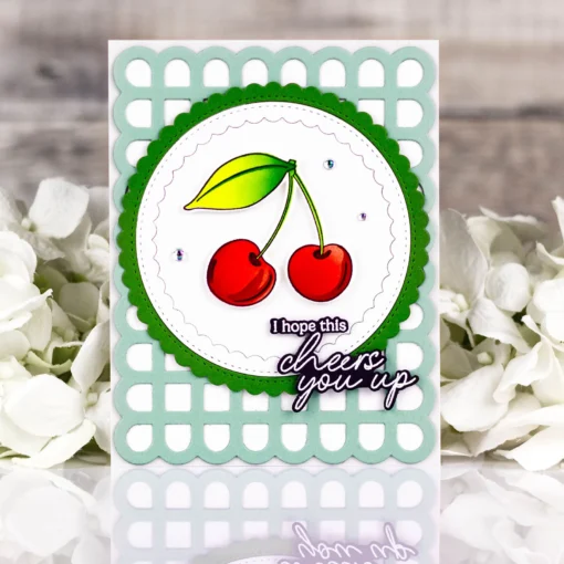 Set de Sello, Troquel y Stenciles - Cherry Bliss - Pinkfresh - Image 5