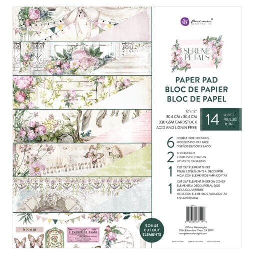 Block 12x12 - Serene Petals - Prima