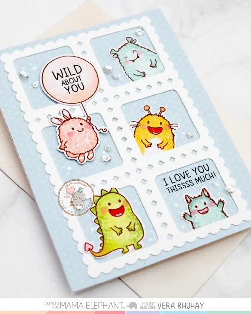 Set de Sello y Troquel - Monster Hugs - Mama Elephant - Image 5