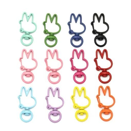 Argolla para Llavero - Conejo - 12 Pack Colores variados
