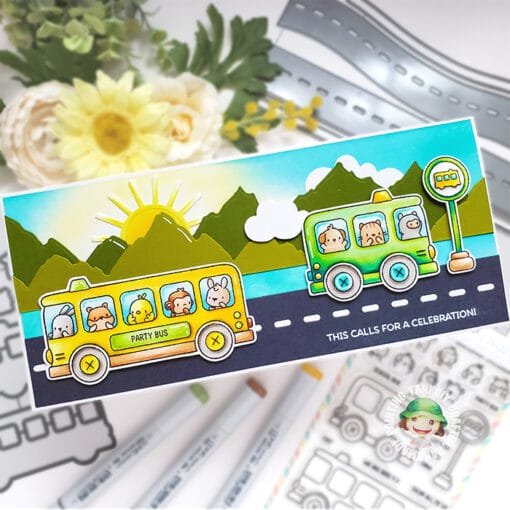 Set de Sello y Troquel - Little Agenda Bus - Mama Elephant - Image 8
