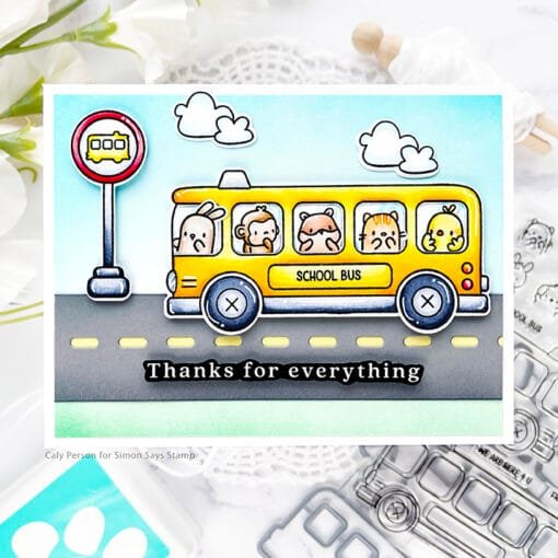 Set de Sello y Troquel - Little Agenda Bus - Mama Elephant - Image 5