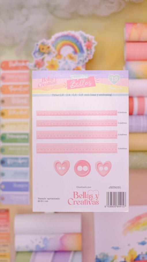 Troquel - Tiras Lisas y Embossing - Rainbow - Johanna Rivero