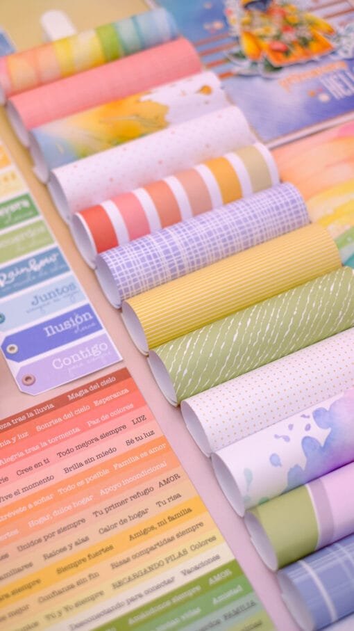 Kit de papeles 12x12 - Rainbow - Johanna Rivero - Image 3
