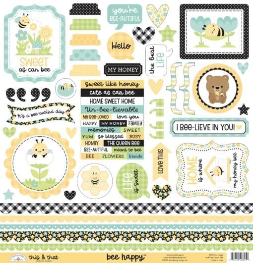 Kit de Papeles 12x12 - Bee Happy - Image 2